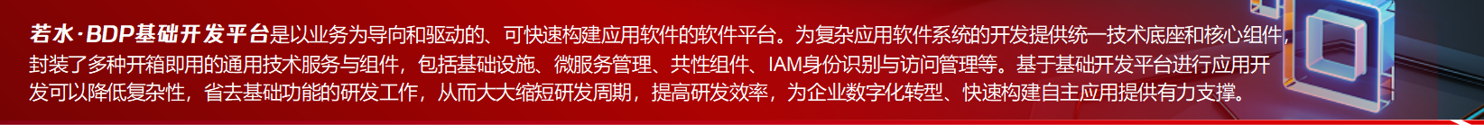 若水·BDP基礎開發(fā)平臺介紹